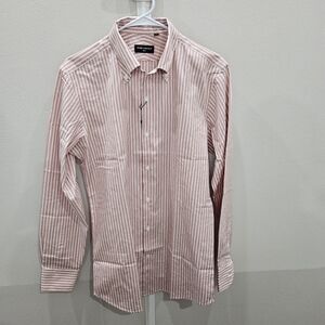 Spier & Mackay Men's Cotton Shirt in Dusty Pink - Size 15.5 (M)
